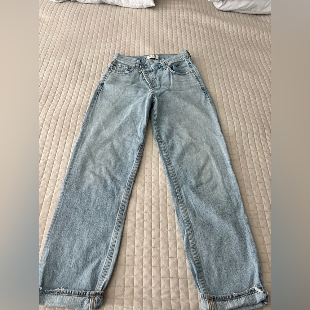 Agolde Light Blue Straight Leg Jeans